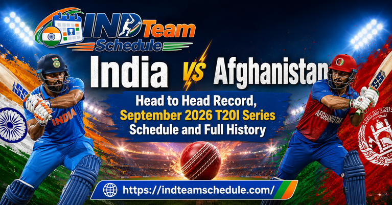 India vs Afghanistan Head to Head Record, September 2026 T20I Series Schedule and Full History